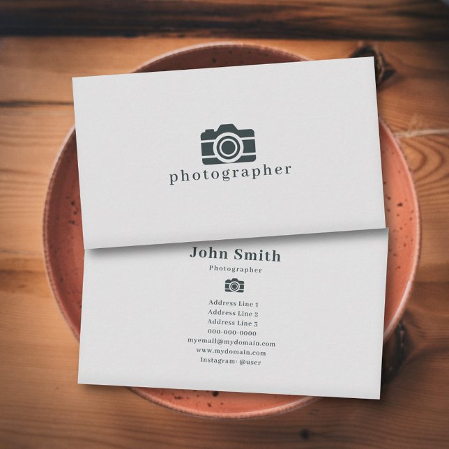 Minimalistischer Fotograf Visitenkarte (Minimalist Photographer Business Card)