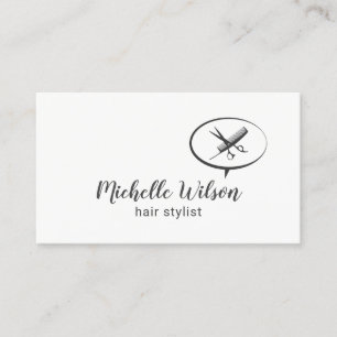 Minimalistischer Friseursalon Typografie Schönheit Visitenkarte