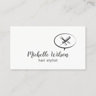 Minimalistischer Friseursalon Typografie Schönheit Visitenkarte