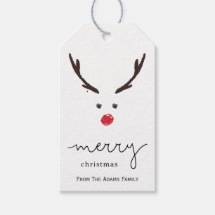 Minimalistischer froher Weihnachtsgeschenk-Tag - A Geschenkanhänger