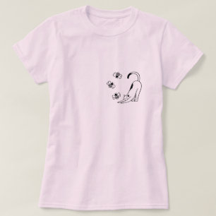 Minimalistischer Frühling-Katze  T-Shirt