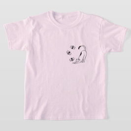 Minimalistischer Frühling Kinder Katze  T-Shirt