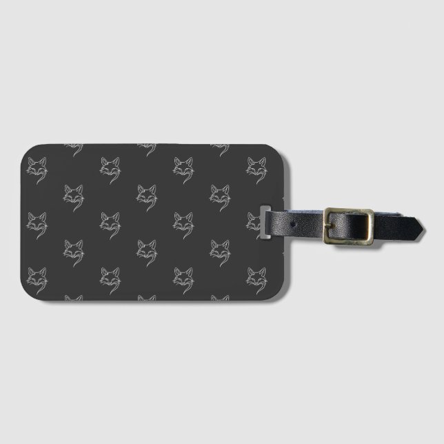 Minimalistischer Fuchs Gepäckanhänger (Vorderseite (Horizontal))