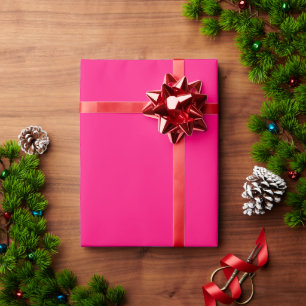 Minimalistischer fuchsienrosa Massiv schlicht mode Geschenkpapier
