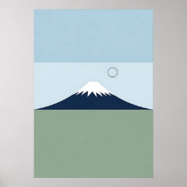 Minimalistischer Fuji Poster