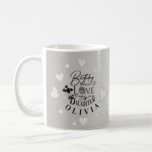Minimalistischer Geburtstags-Schriftzug für die To Kaffeetasse