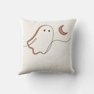 Minimalistischer Geist und zunehmender Mond Hallow Kissen