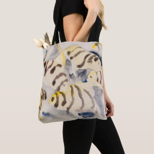Minimalistischer Gelber Engelfisch Vintage-Wasserf Tasche