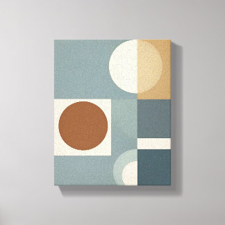 Minimalistischer, geometrisch-abstrakter Mid-Centu Leinwanddruck