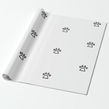 Minimalistischer geometrischer Hundepfotenabdruck