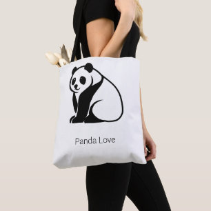 Minimalistischer geometrischer Panda Tasche