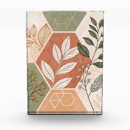 Minimalistischer geometrischer und botanischer Fot Fotoblock