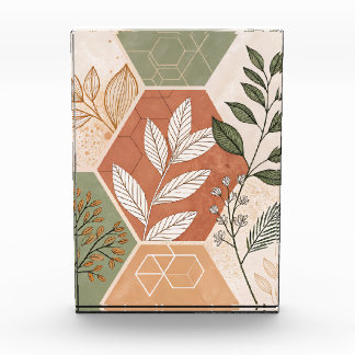 Minimalistischer geometrischer und botanischer Fot Fotoblock