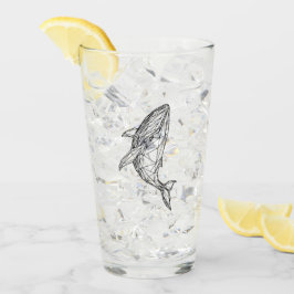 Minimalistischer geometrischer Wal-Becher Glas