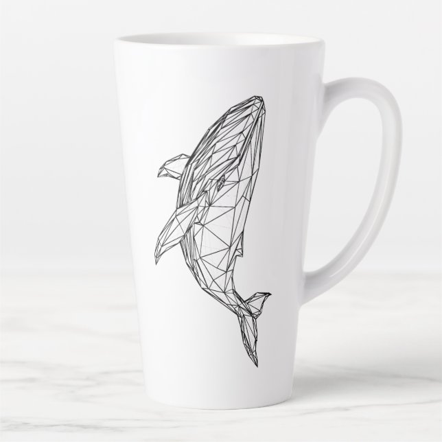 Minimalistischer geometrischer Wal-Becher Milchtasse (Rechts)
