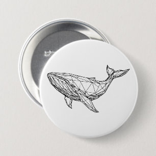 Minimalistischer geometrischer Wal-Button Button