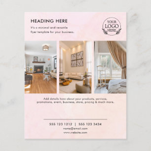 Minimalistischer Geschäftsmarketing-Flyer Logo & Flyer