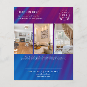 Minimalistischer Geschäftsmarketing-Flyer Logo & Flyer