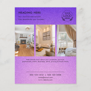 Minimalistischer Geschäftsmarketing-Flyer Logo & Flyer