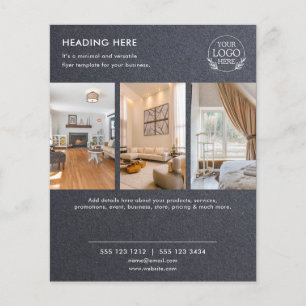 Minimalistischer Geschäftsmarketing-Flyer Logo & Flyer