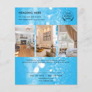 Minimalistischer Geschäftsmarketing-Flyer Logo & Flyer
