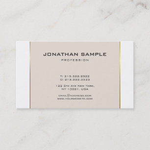 Minimalistischer Glamour Design Trendy Gold Schlic Visitenkarte