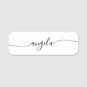 Minimalistischer glamouröser zentrierter Signatur- Namensschild