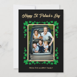 Minimalistischer Glücksklee St. Patrick's Day Foto Feiertagskarte