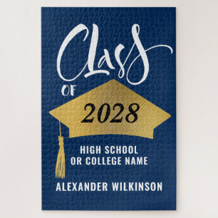 Minimalistischer Gold Grad Cap Stilvoller Script-A