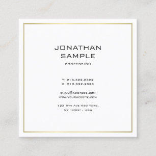 Minimalistischer Gold-Look trendy professionell el Quadratische Visitenkarte
