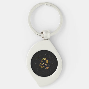 Minimalistischer Gold-Löwe-Tierkreis-Schlüsselanhä Schlüsselanhänger