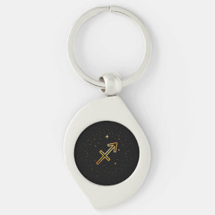 Minimalistischer Gold-Schütze-Zodiac-Schlüsselanhä Schlüsselanhänger