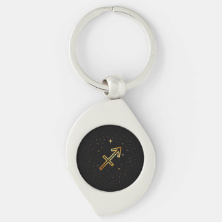 Minimalistischer Gold-Schütze-Zodiac-Schlüsselanhä Schlüsselanhänger