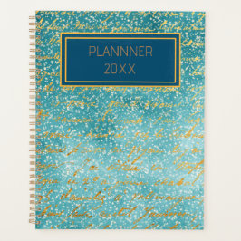Minimalistischer Golddruck Planer