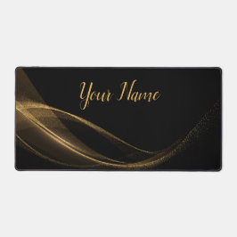 Minimalistischer Golden Dust Glitzer Abstrakt Flie Schreibtischunterlage