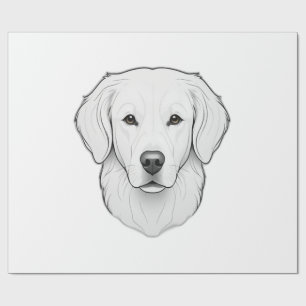 Minimalistischer Golden Retriever Geschenkpapier