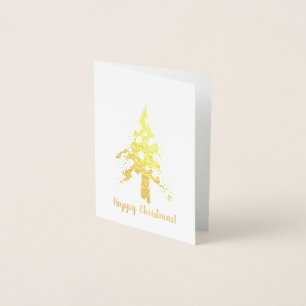 Minimalistischer goldener Folien-Weihnachten Folienkarte