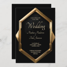 Minimalistischer Goldrahmen mit schwarzem Hintergr