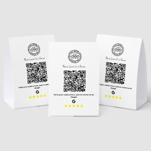 Minimalistischer Google Bewertungen Geschäft QR-Co Tischaufsteller
