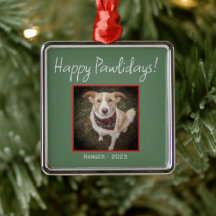 Minimalistischer grüner Happy Pawlidays Urlaub