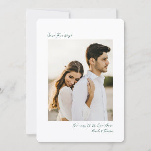 Minimalistischer grüner Insta-Foto-Film einfache H Save The Date