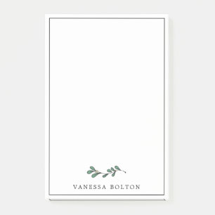 Minimalistischer Grüner Mistletoe Twig hinzufügen Post-it Klebezettel