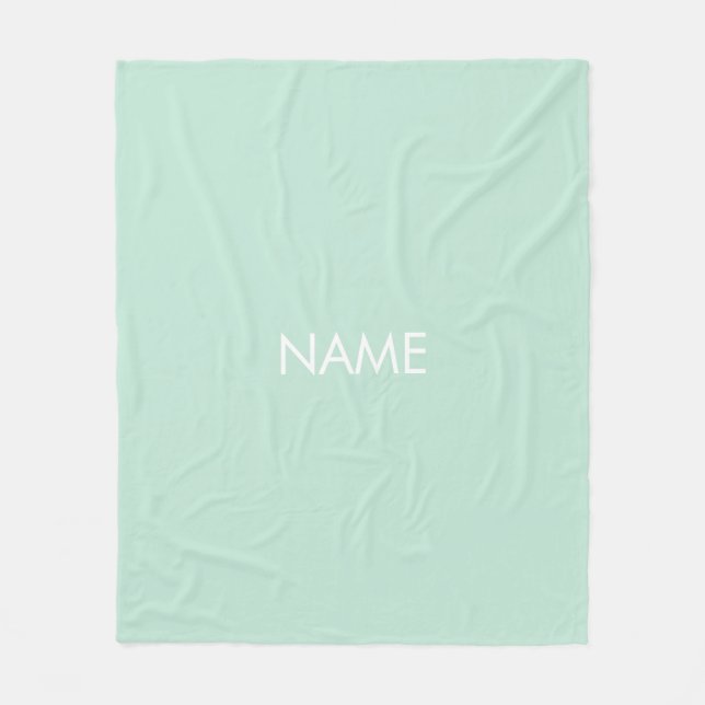 Minimalistischer, grüner, personalisierter Mast Fleecedecke (Vorderseite)