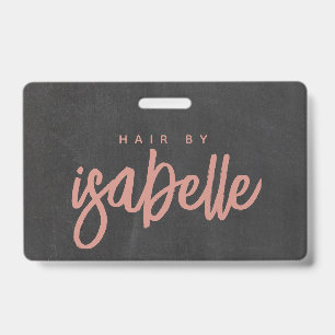 Minimalistischer Haarstylist Dusty Pink Schrift Sc Ausweis