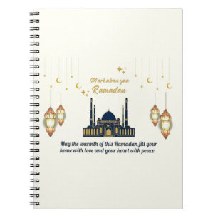 Minimalistischer Halbmond Ramadan-Segen Notizblock