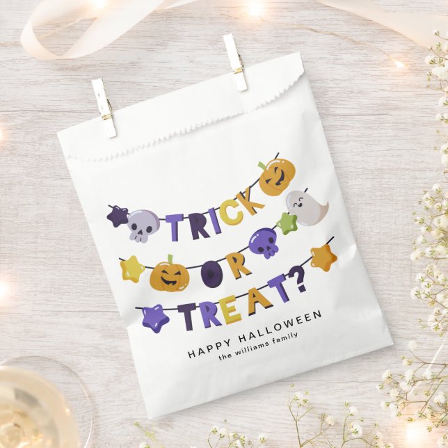 Minimalistischer Halloween-Feiertag Geschenktütchen (Ausgeschnitten)