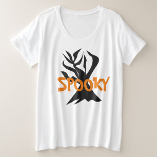 Minimalistischer Halloween Gruselbaum Große Größe T-Shirt