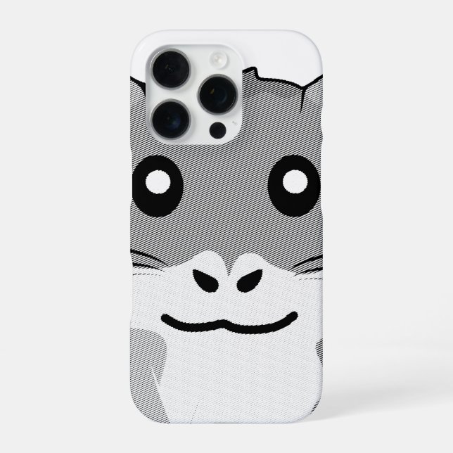 Minimalistischer Hamster iPhone 16 Pro Hülle (Rückseite)