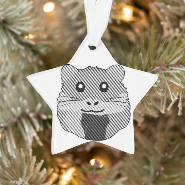 Minimalistischer Hamster Ornament (Baum)