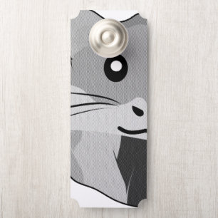 Minimalistischer Hamster Türanhänger